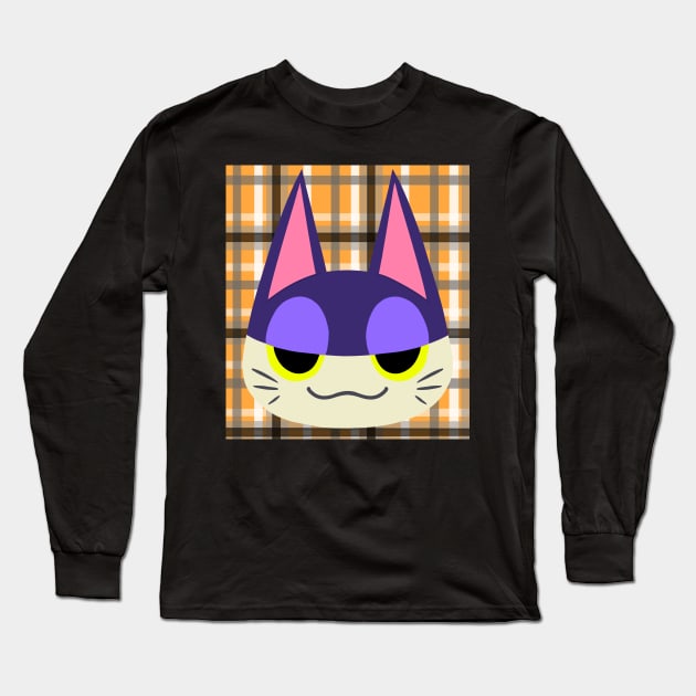 Punchy ACNH w/ Background Long Sleeve T-Shirt by Apeiro-phobiac